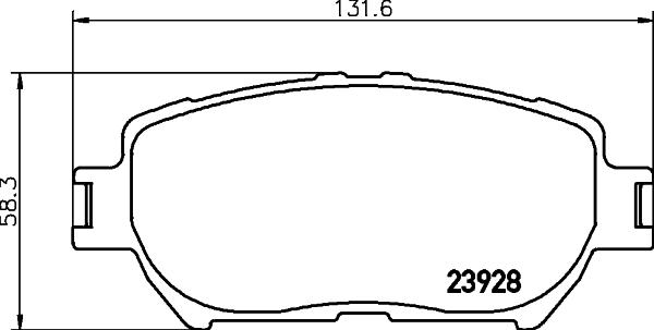 HELLA 8DB 355 010-431 - Bromsbeläggssats, skivbroms xdelar.se