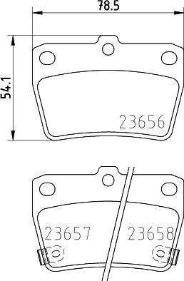 HELLA 8DB 355 010-521 - Bromsbeläggssats, skivbroms xdelar.se