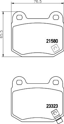 HELLA 8DB 355 010-691 - Bromsbeläggssats, skivbroms xdelar.se