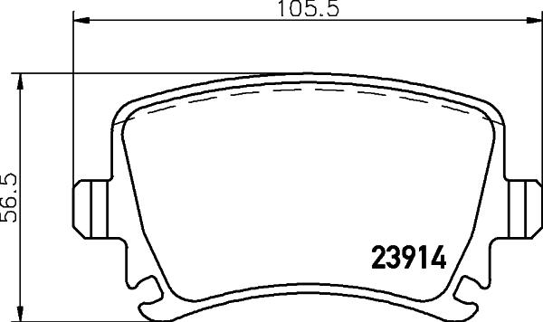 HELLA 8DB 355 010-601 - Bromsbeläggssats, skivbroms xdelar.se