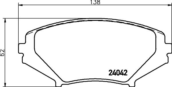 HELLA 8DB 355 010-881 - Bromsbeläggssats, skivbroms xdelar.se