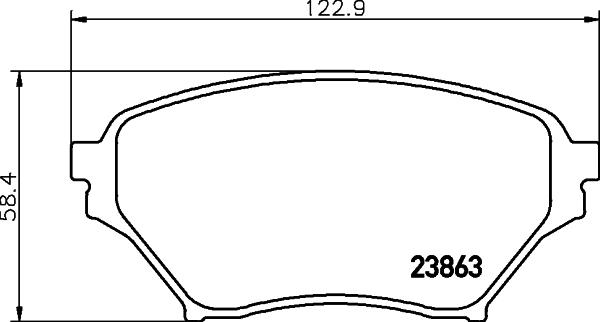 HELLA 8DB 355 010-261 - Bromsbeläggssats, skivbroms xdelar.se