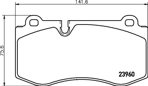 HELLA 8DB 355 011-401 - Bromsbeläggssats, skivbroms xdelar.se