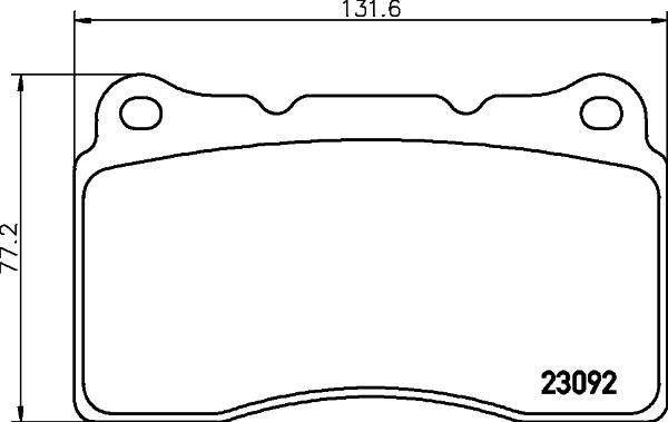 HELLA 8DB 355 011-431 - Bromsbeläggssats, skivbroms xdelar.se