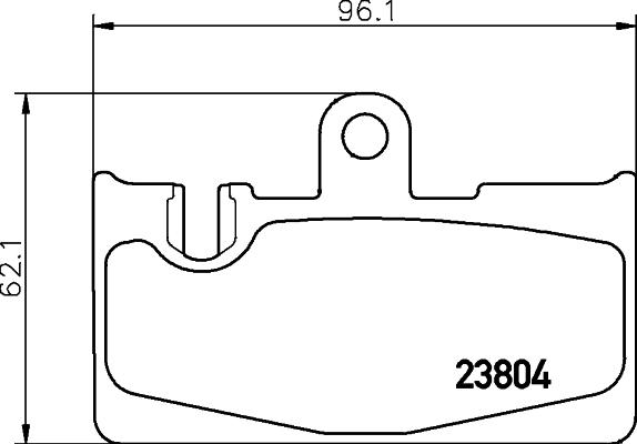 HELLA 8DB 355 011-661 - Bromsbeläggssats, skivbroms xdelar.se