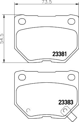 HELLA 8DB 355 011-601 - Bromsbeläggssats, skivbroms xdelar.se