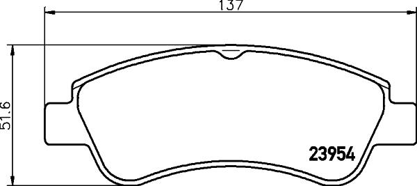 HELLA 8DB 355 011-071 - Bromsbeläggssats, skivbroms xdelar.se