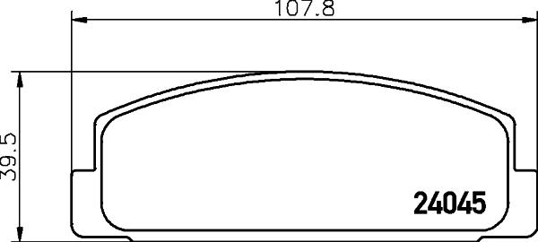 HELLA 8DB 355 011-131 - Bromsbeläggssats, skivbroms xdelar.se