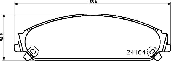 HELLA 8DB 355 011-891 - Bromsbeläggssats, skivbroms xdelar.se