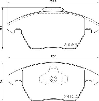 HELLA 8DB 355 011-811 - Bromsbeläggssats, skivbroms xdelar.se