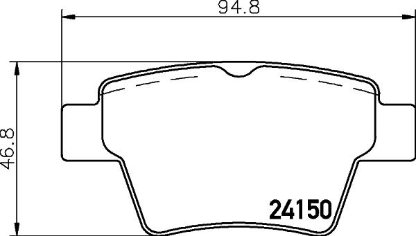 HELLA 8DB 355 011-821 - Bromsbeläggssats, skivbroms xdelar.se