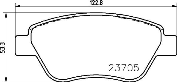 HELLA 8DB 355 011-871 - Bromsbeläggssats, skivbroms xdelar.se