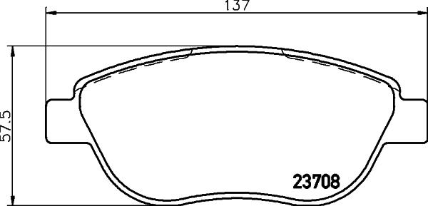 HELLA 8DB 355 011-331 - Bromsbeläggssats, skivbroms xdelar.se