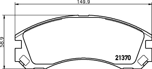 HELLA 8DB 355 011-751 - Bromsbeläggssats, skivbroms xdelar.se