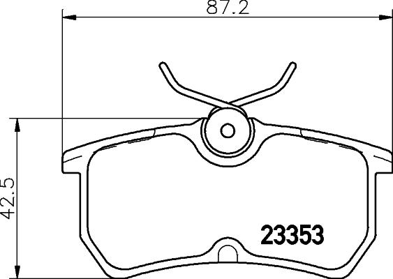 HELLA 8DB 355 018-411 - Bromsbeläggssats, skivbroms xdelar.se