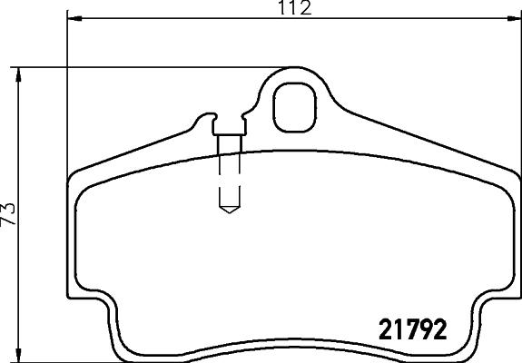 HELLA 8DB 355 018-481 - Bromsbeläggssats, skivbroms xdelar.se