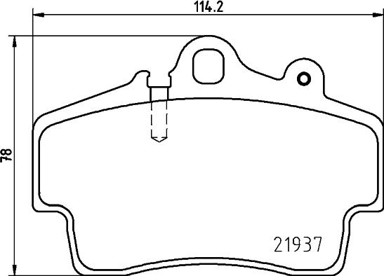 HELLA 8DB 355 018-471 - Bromsbeläggssats, skivbroms xdelar.se