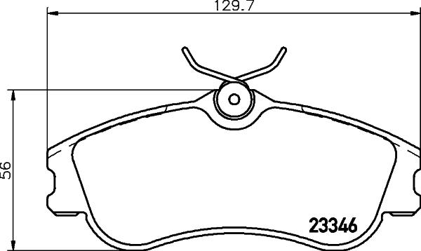 HELLA 8DB 355 018-541 - Bromsbeläggssats, skivbroms xdelar.se