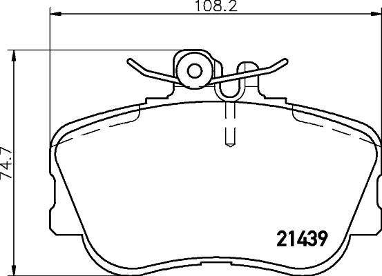 HELLA 8DB 355 018-041 - Bromsbeläggssats, skivbroms xdelar.se