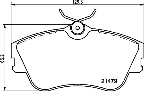 HELLA 8DB 355 018-071 - Bromsbeläggssats, skivbroms xdelar.se