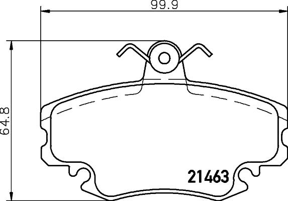 HELLA 8DB 355 018-131 - Bromsbeläggssats, skivbroms xdelar.se