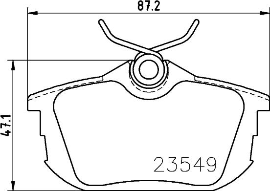 HELLA 8DB 355 018-271 - Bromsbeläggssats, skivbroms xdelar.se