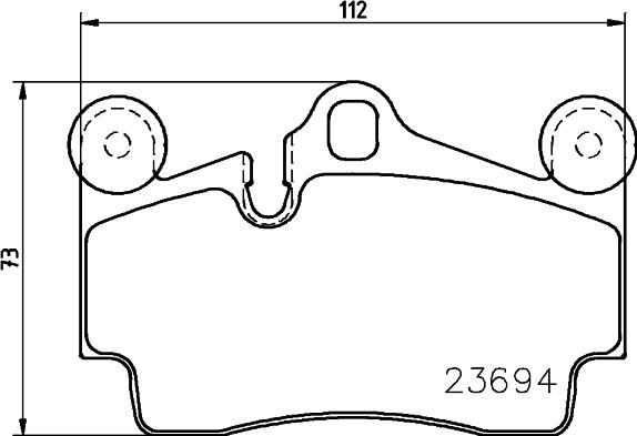 HELLA 8DB 355 018-711 - Bromsbeläggssats, skivbroms xdelar.se