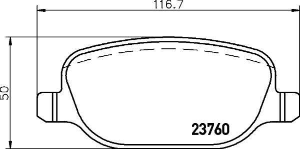 HELLA 8DB 355 018-771 - Bromsbeläggssats, skivbroms xdelar.se