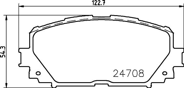 HELLA 8DB 355 013-901 - Bromsbeläggssats, skivbroms xdelar.se