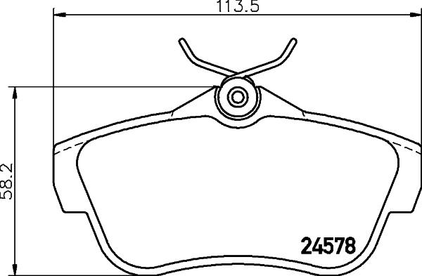 HELLA 8DB 355 013-421 - Bromsbeläggssats, skivbroms xdelar.se