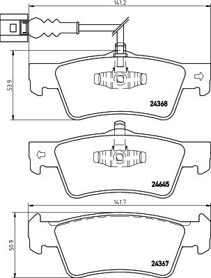 HELLA 8DB 355 013-841 - Bromsbeläggssats, skivbroms xdelar.se