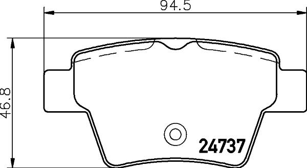 HELLA 8DB 355 013-851 - Bromsbeläggssats, skivbroms xdelar.se