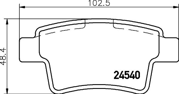 HELLA 8DB 355 013-361 - Bromsbeläggssats, skivbroms xdelar.se