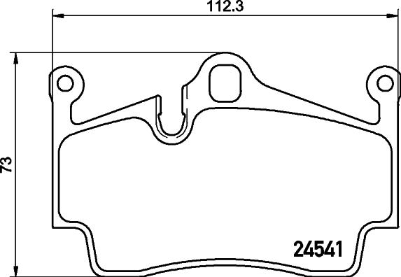 HELLA 8DB 355 013-311 - Bromsbeläggssats, skivbroms xdelar.se