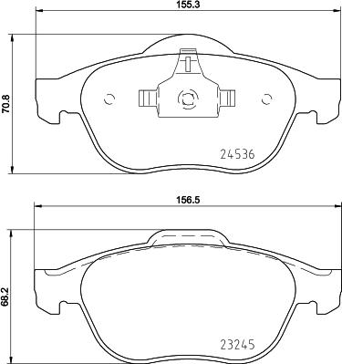 HELLA 8DB 355 013-241 - Bromsbeläggssats, skivbroms xdelar.se