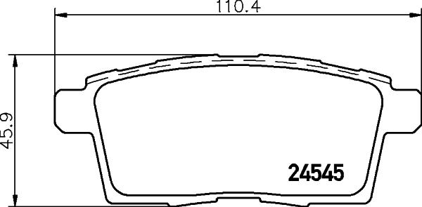 HELLA 8DB 355 013-261 - Bromsbeläggssats, skivbroms xdelar.se