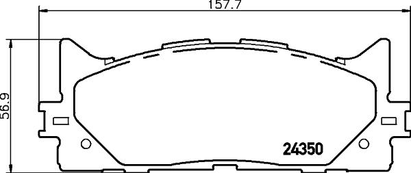 HELLA 8DB 355 012-401 - Bromsbeläggssats, skivbroms xdelar.se