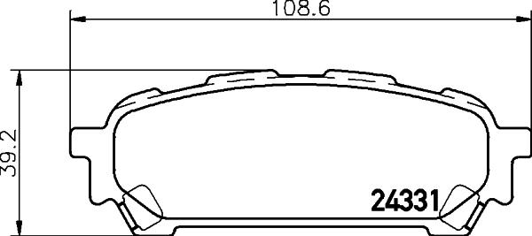 HELLA 8DB 355 012-311 - Bromsbeläggssats, skivbroms xdelar.se