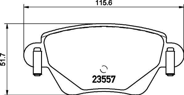 HELLA 8DB 355 012-211 - Bromsbeläggssats, skivbroms xdelar.se