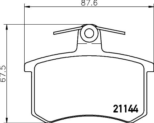 HELLA 8DB 355 017-951 - Bromsbeläggssats, skivbroms xdelar.se