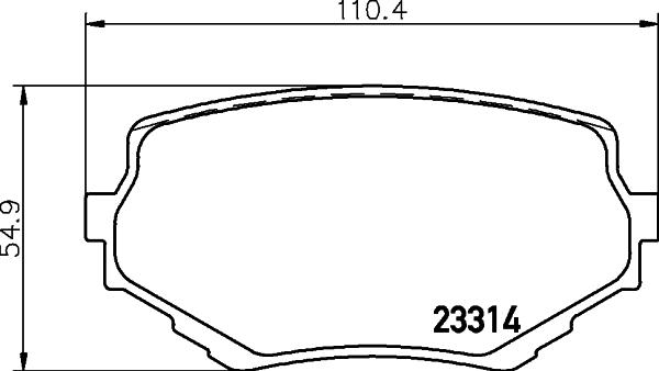 HELLA 8DB 355 017-181 - Bromsbeläggssats, skivbroms xdelar.se