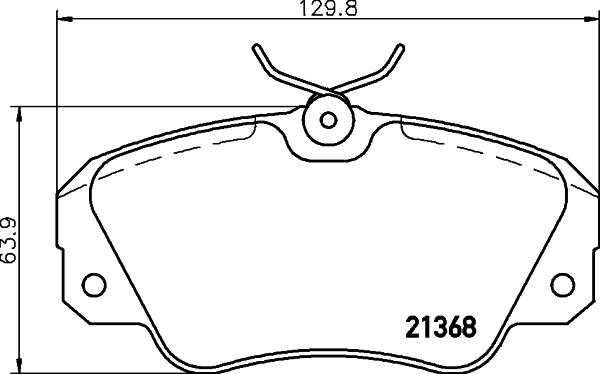 HELLA 8DB 355 017-771 - Bromsbeläggssats, skivbroms xdelar.se