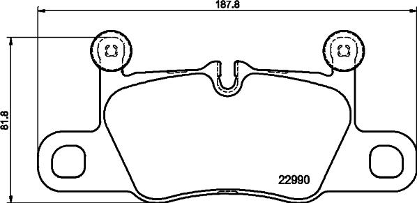 HELLA 8DB 355 039-821 - Bromsbeläggssats, skivbroms xdelar.se