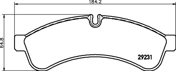 HELLA 8DB 355 039-251 - Bromsbeläggssats, skivbroms xdelar.se