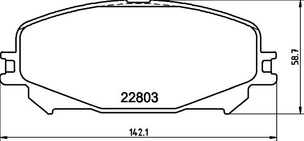 HELLA 8DB 355 039-201 - Bromsbeläggssats, skivbroms xdelar.se