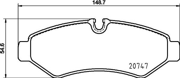 HELLA 8DB 355 036-861 - Bromsbeläggssats, skivbroms xdelar.se