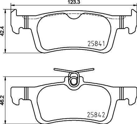 HELLA 8DB 355 031-761 - Bromsbeläggssats, skivbroms xdelar.se