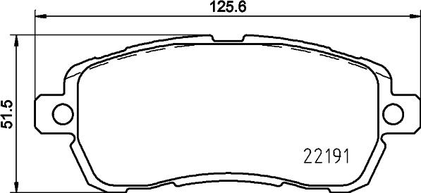 HELLA 8DB 355 031-721 - Bromsbeläggssats, skivbroms xdelar.se