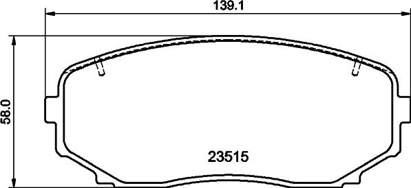 HELLA 8DB 355 032-941 - Bromsbeläggssats, skivbroms xdelar.se