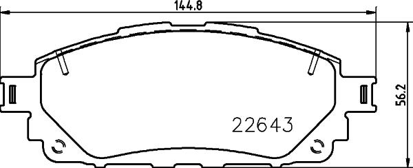 HELLA 8DB 355 032-961 - Bromsbeläggssats, skivbroms xdelar.se